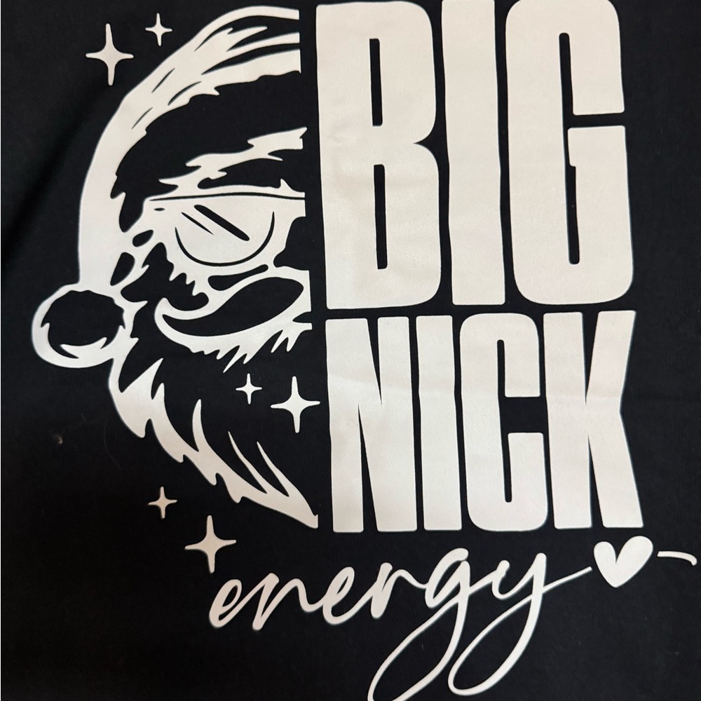 Gildan Black Tee with White 'Big Nick Energy' Graphic - Picture 1 of 3